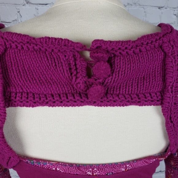 Anthro Free People Boho Sweater Knit Yoke … - Picture 4 of 9